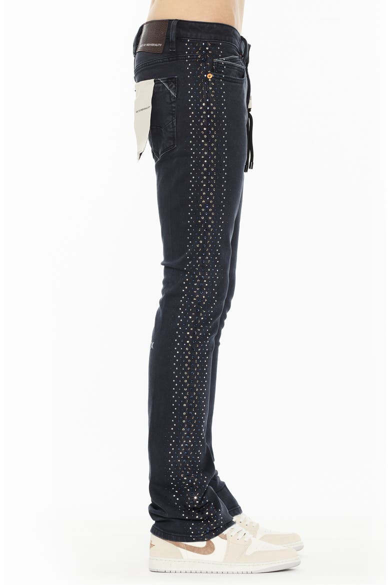 Premium Lenny B Crystal Embellished Bootcut Jeans, Alternate, color, NOIR