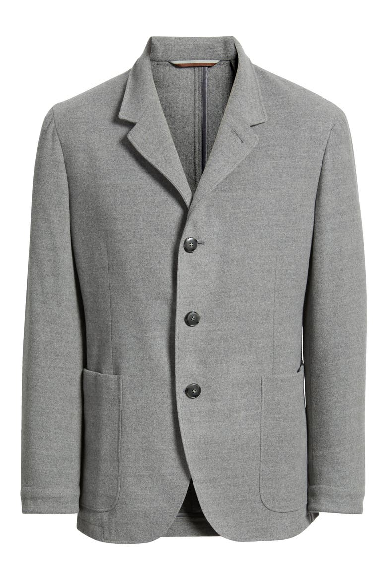 Nuvola Regular Fit Heathered Grey Felted Wool Sport Coat, Alternate, color, LIGHT GREY