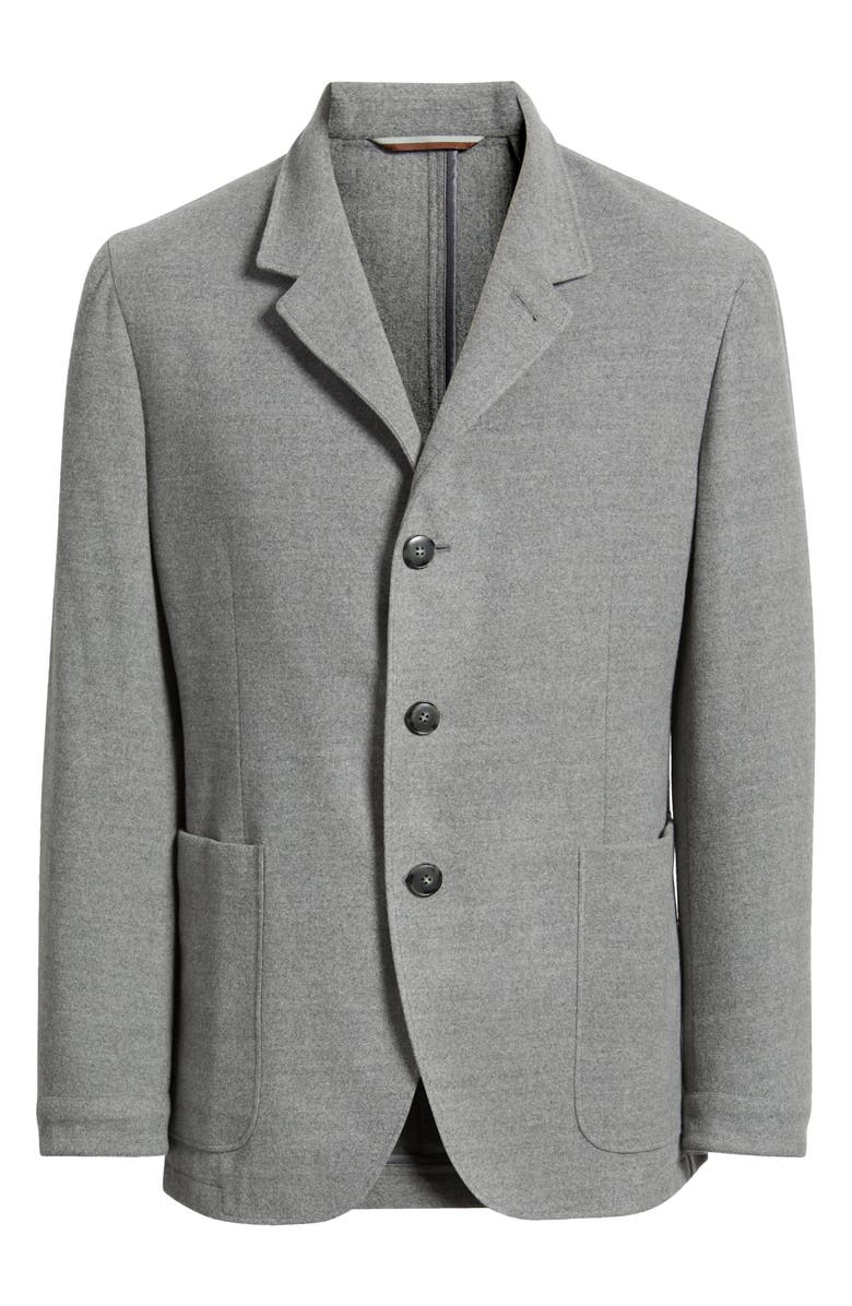 Canali Nuvola Regular Fit Heathered Grey Felted Wool Sport Coat, Alternate, color, Light Grey