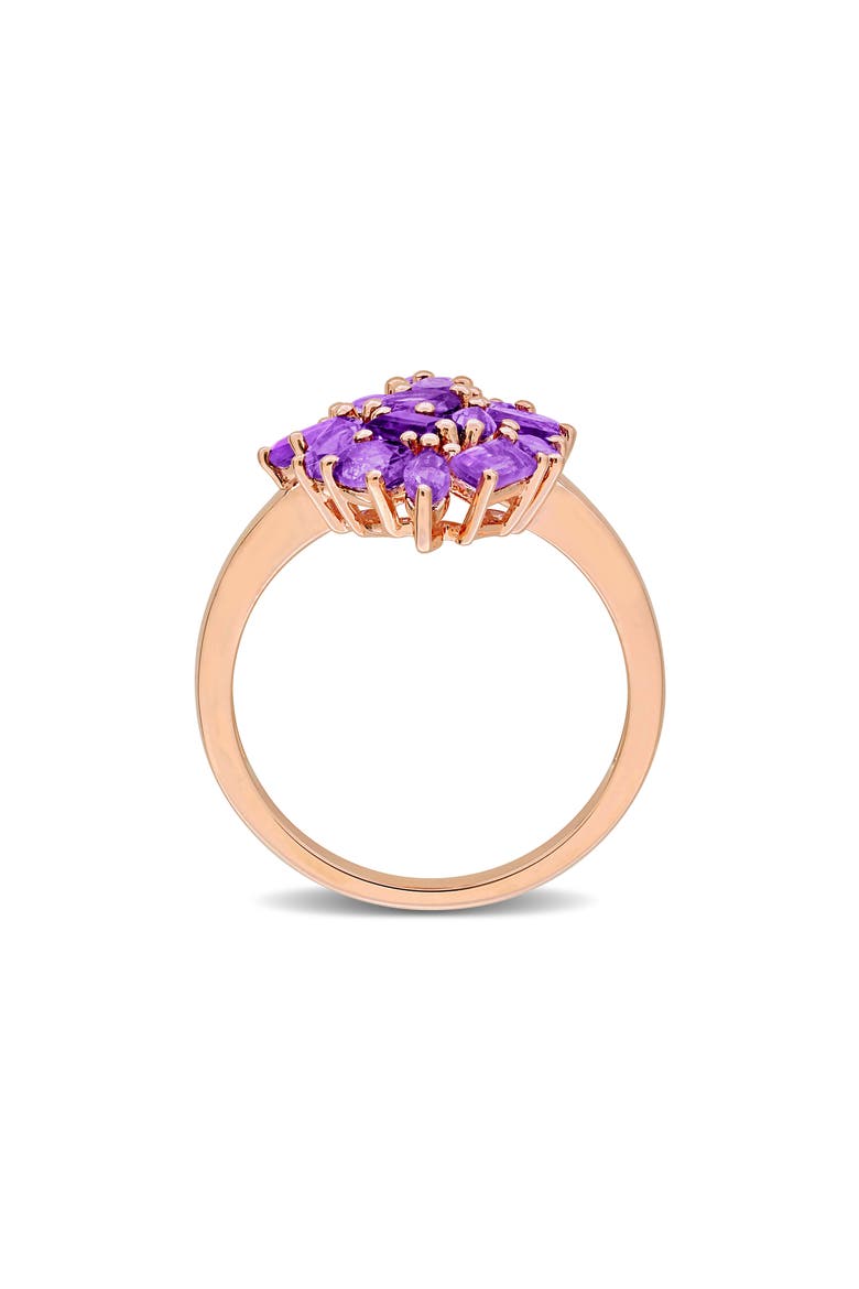 Amethyst Cluster Ring, Alternate, color, PURPLE
