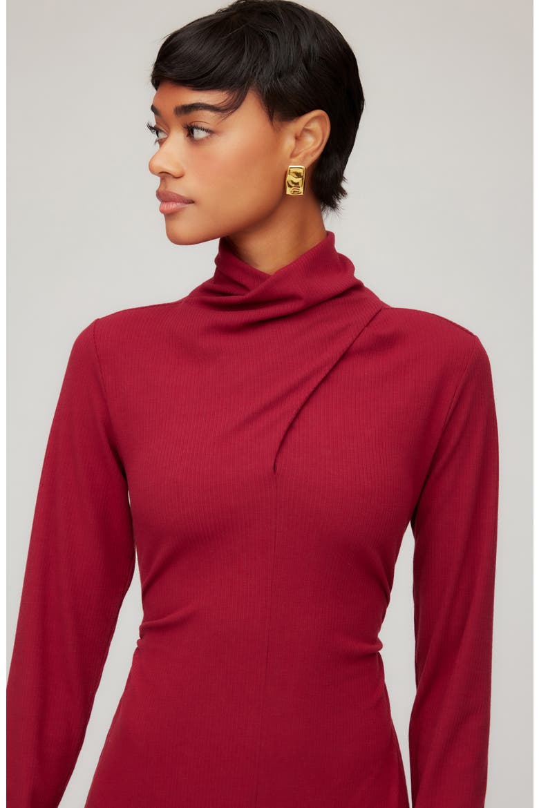 Tasha Turtleneck Long Sleeve Sweater Dress, Alternate, color, BRICK