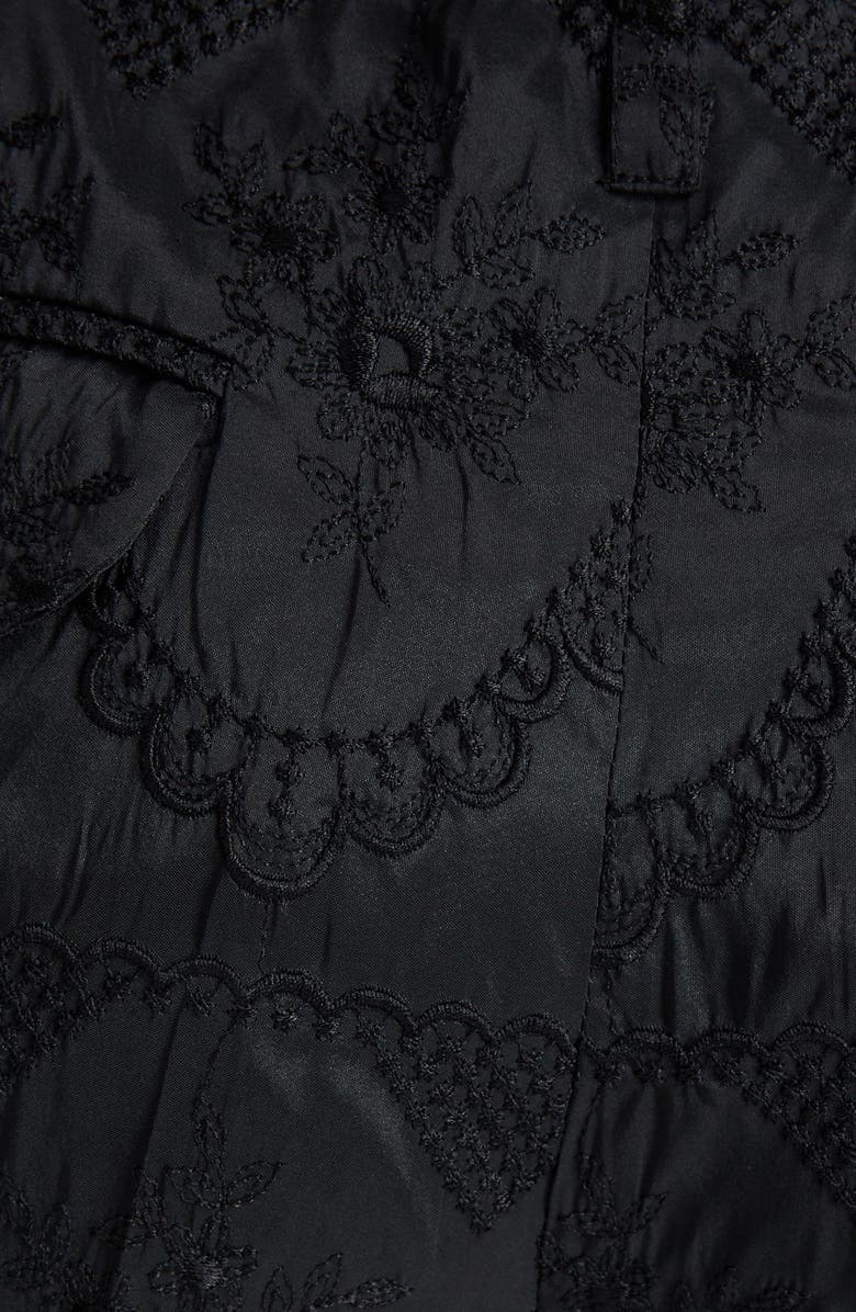 Simone Rocha Embroidered Taffeta Paperbag Waist Trousers, Alternate, color, 