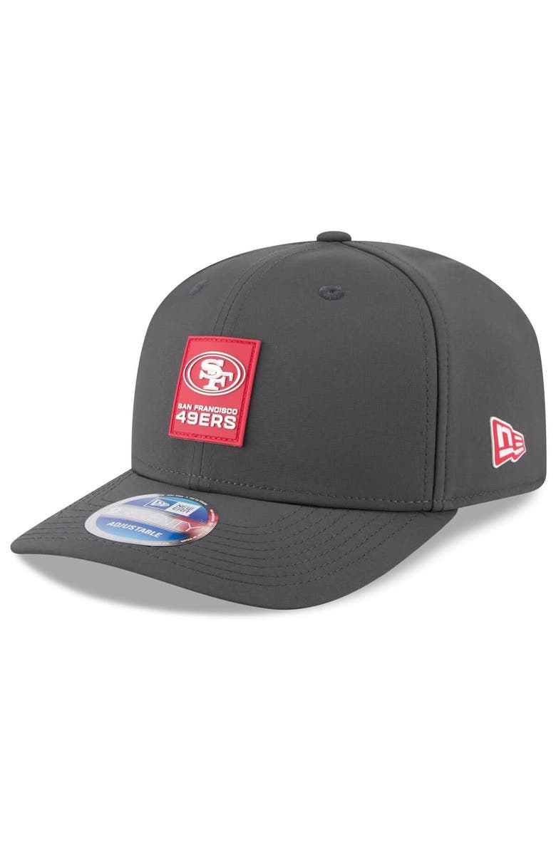 New Era Men's New Era Charcoal San Francisco 49ers 2025 Sideline Cold Weather 9SEVENTY Adjustable Hat, Main, color, 