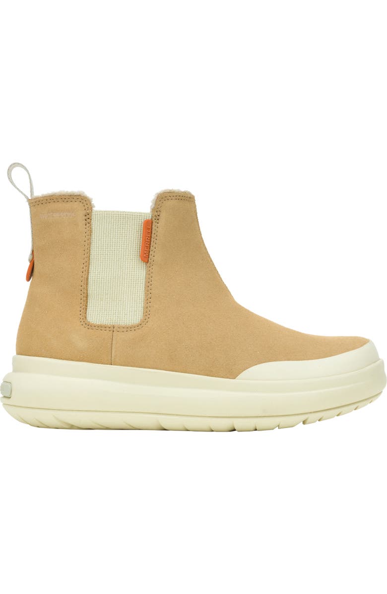Merrell Marquette Thermo Waterproof Faux Shearling Lined Chelsea Boot, Alternate, color, Tan