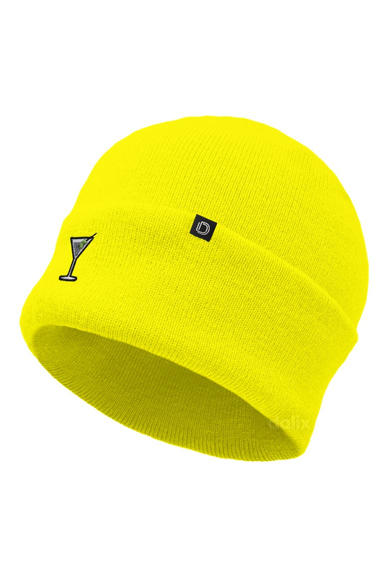 Martini Beanie Cap, Alternate, color, Neon Yellow