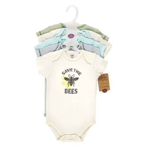 Touched By Nature Organic Cotton Bodysuits In Multi