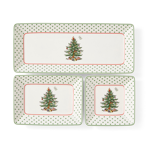 Christmas Tree 3 Piece Nesting Trays