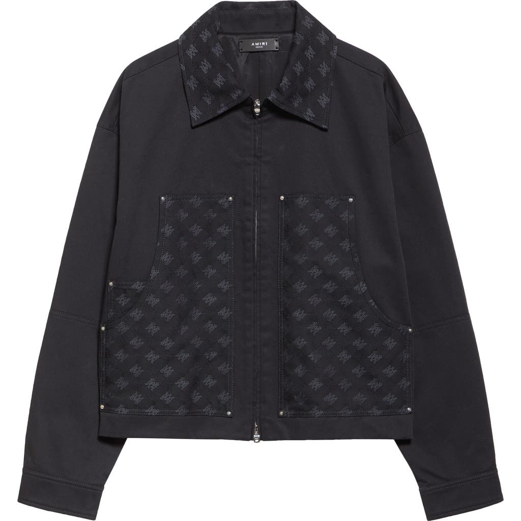 Amiri Ma Quad Jacquard Work Jacket In Black