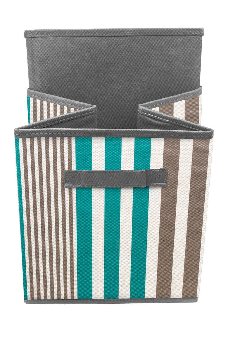 SORBUS Foldable Storage Cube Basket Bin- Set of 6 - Aqua Line, Alternate, color,
