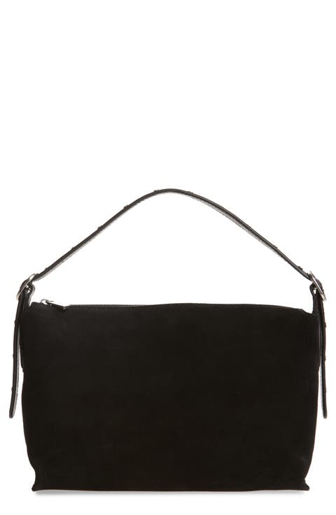 Vivian Stud Suede Shoulder Bag