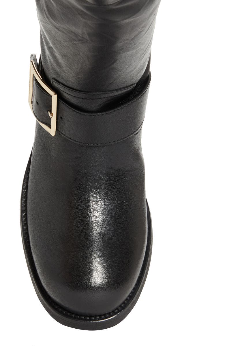 Jimmy Choo Biker Leather Boot, Alternate, color, Black