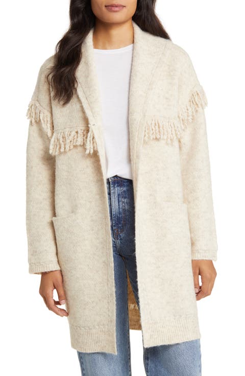 Fringe Yoke Cardigan