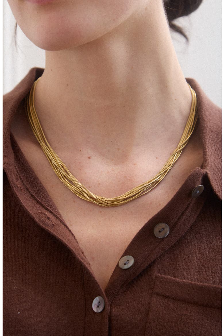 Vanessa Necklace, Alternate, color, GOLD
