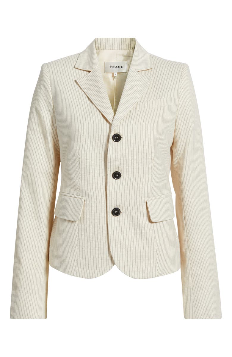 FRAME The Striped Smart Blazer, Alternate, color, Ecru Multi