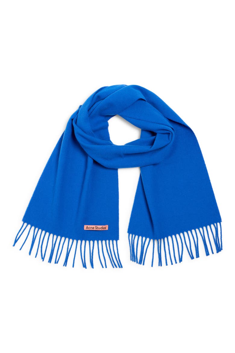 Canada Wool Fringe Scarf, Alternate, color, ROYAL BLUE