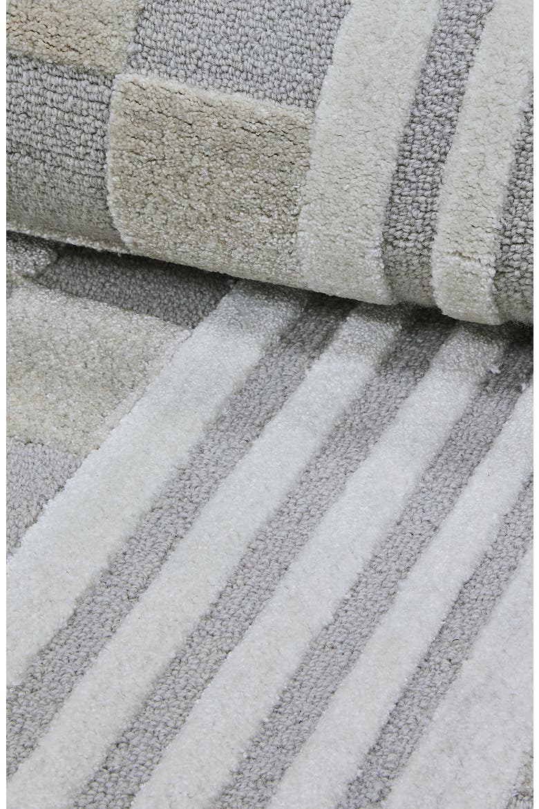 Light Grey Tonal Check Rug, Alternate, color, GREY