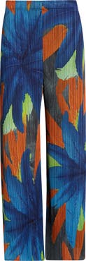 Pleats Please Issey Miyake Carnival Pleated Wide Leg Pants
