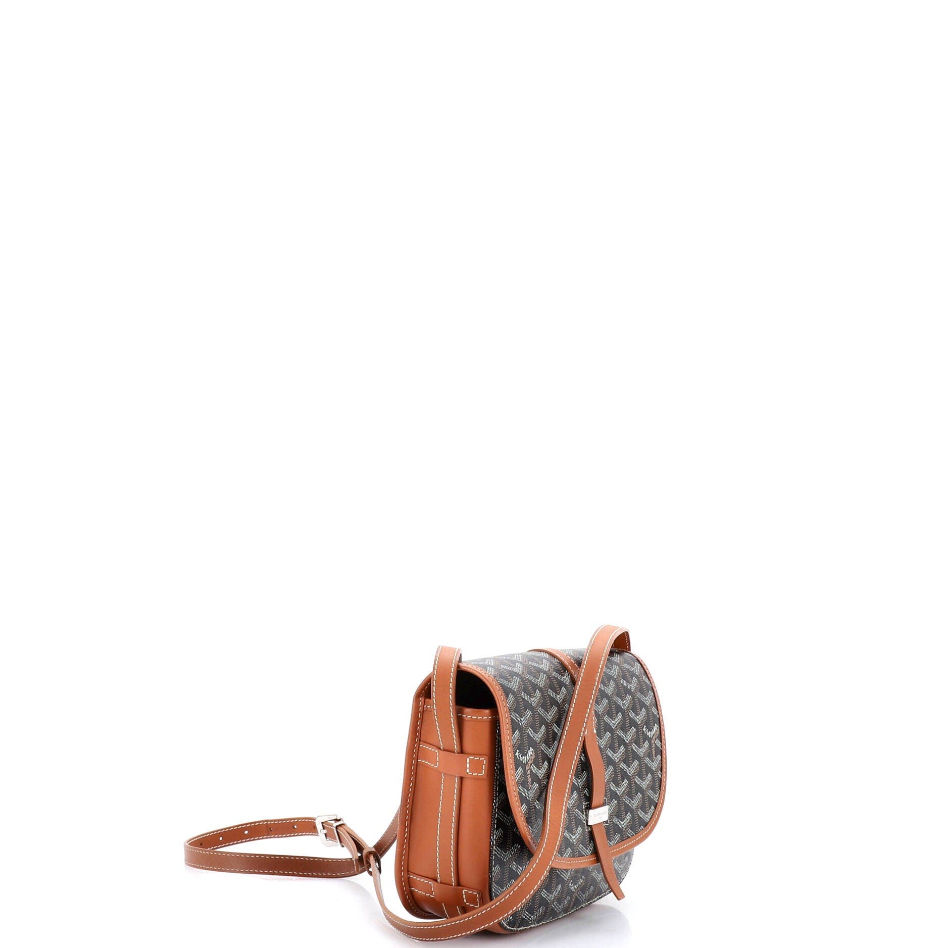 Pre-Owned Goyard Belvedere II Messenger Bag Coated Canvas PM, Alternate, color, Brown