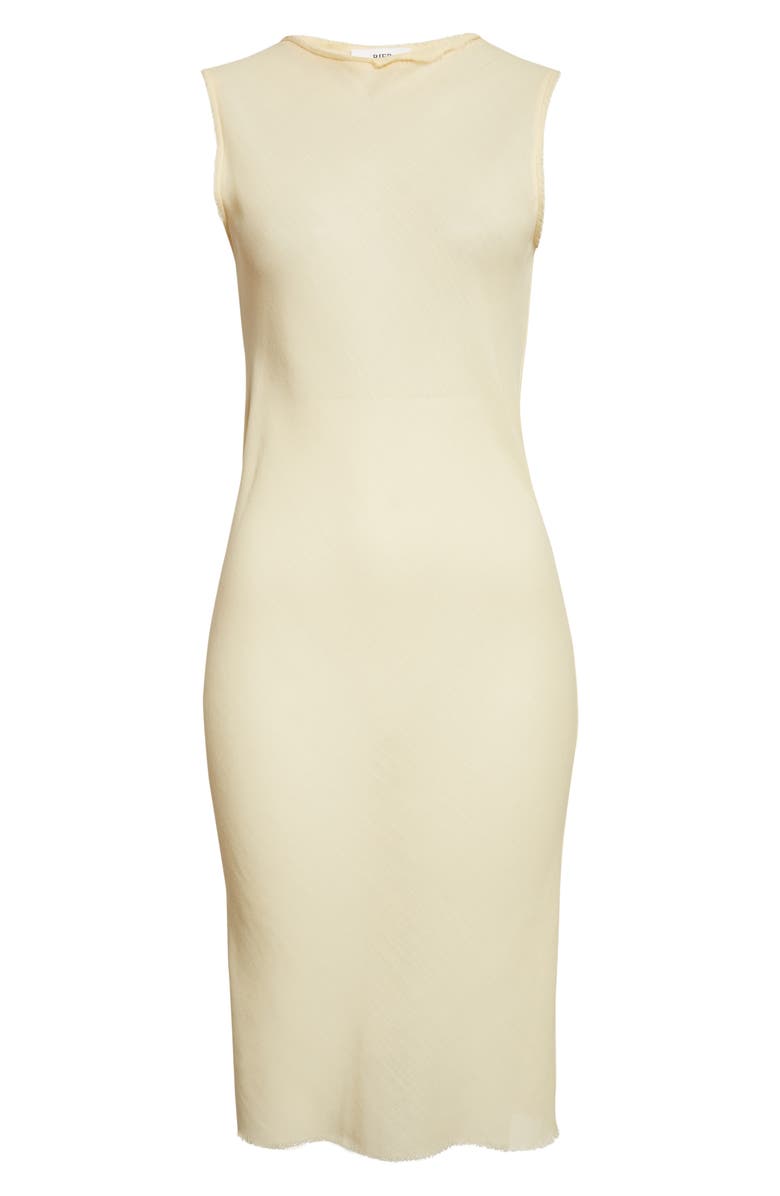 RIER Bias Sleeveless Wool Fleece Dress, Alternate, color, Butter Gaze