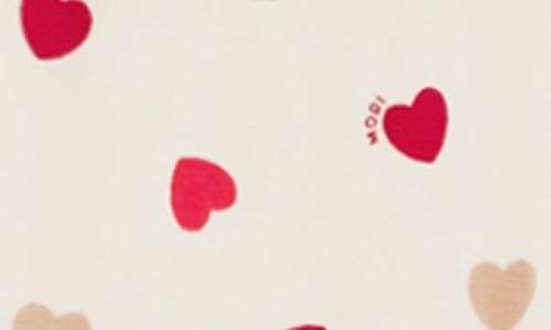 Mori Print Zip One-piece Footie Pajamas In Hearts And Cream