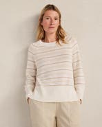 Haven Well Within Cotton Linen Double Stripe Crewneck
