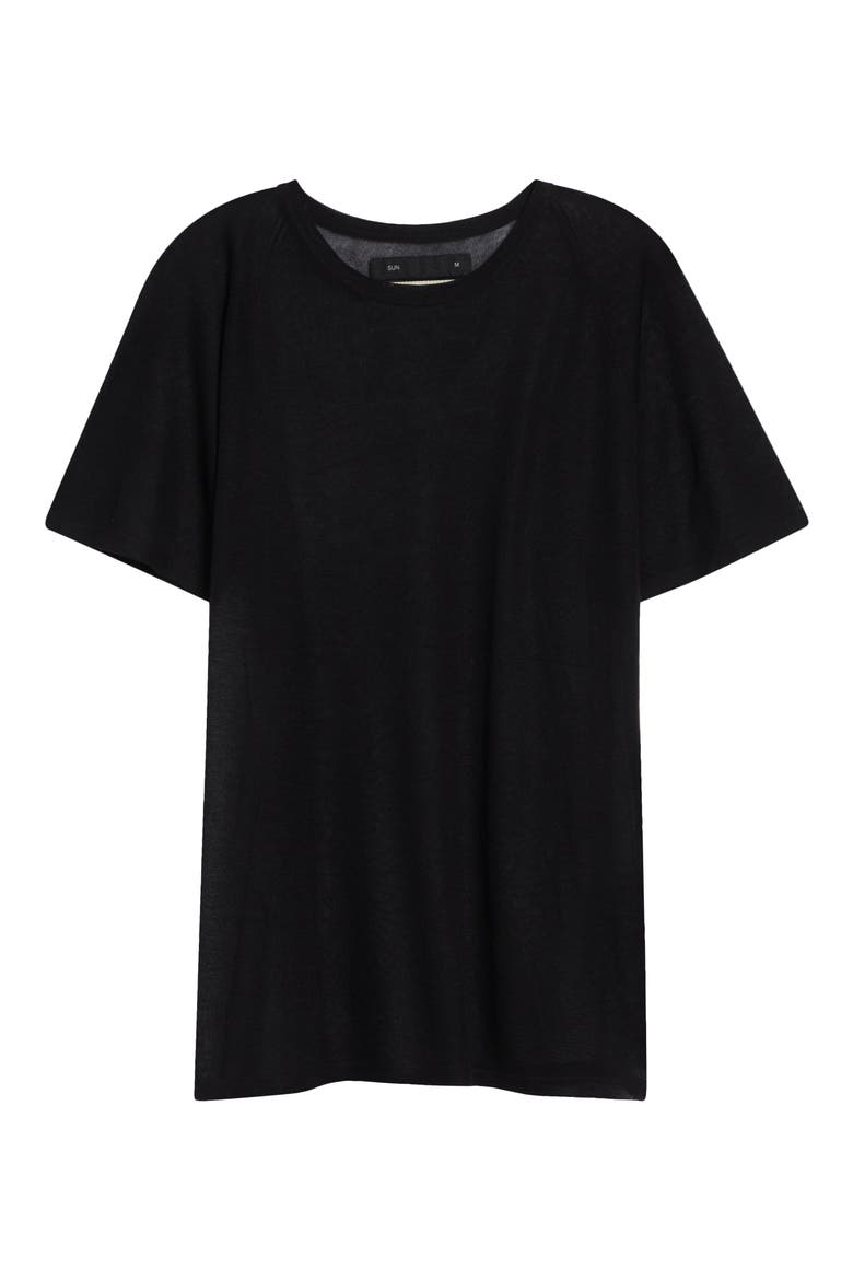 Raglan Sleeve T-Shirt, Alternate, color, BLACK