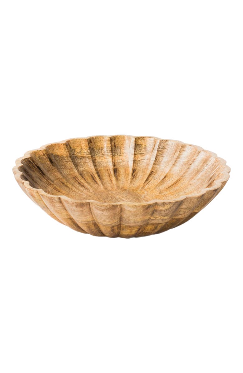 Mela Artisans Scallop Serenity Bowls - Natural, Alternate, color, Beige Brown