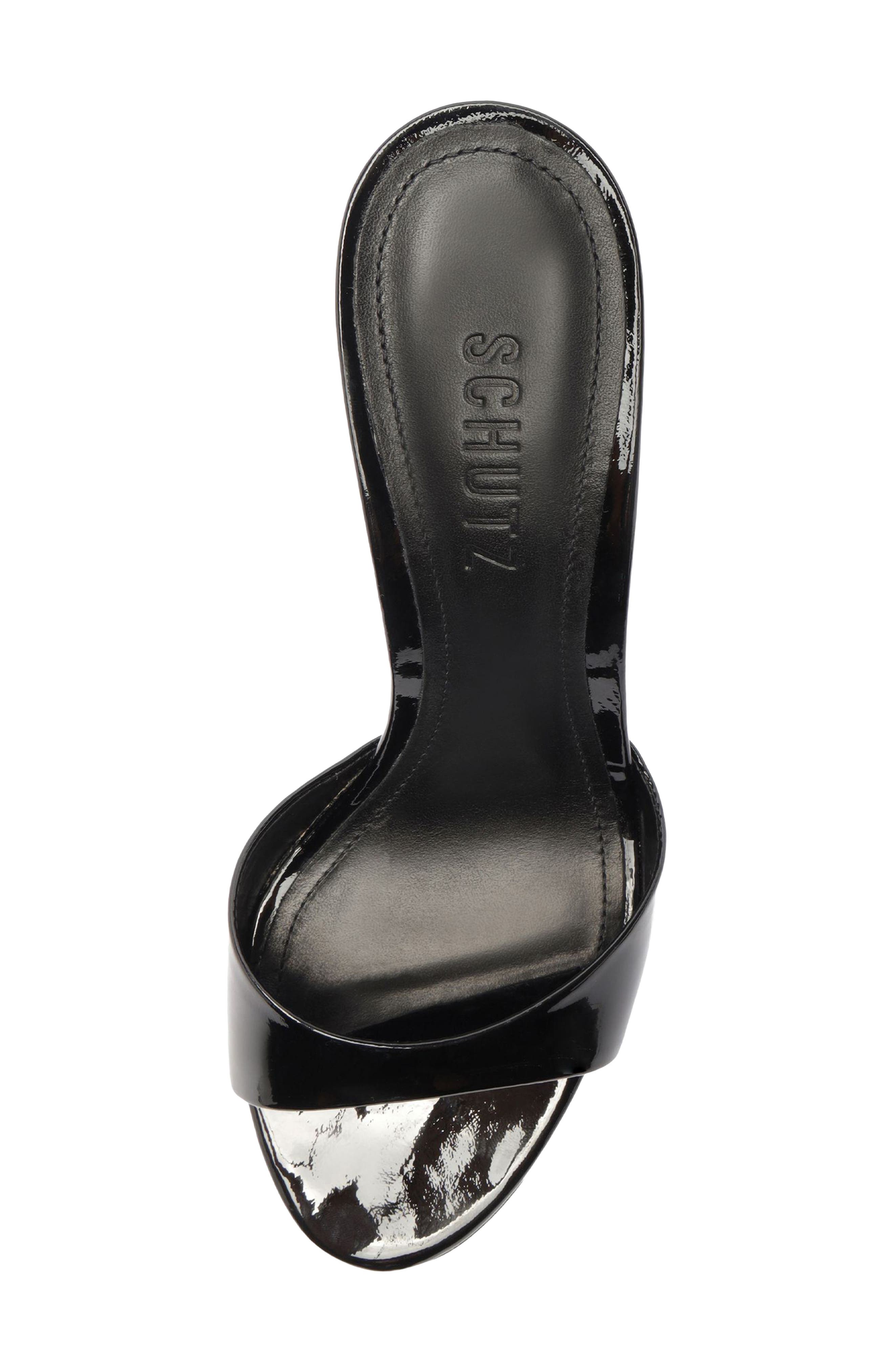 Sally Leather Slide Sandal, Alternate, color, BLACK