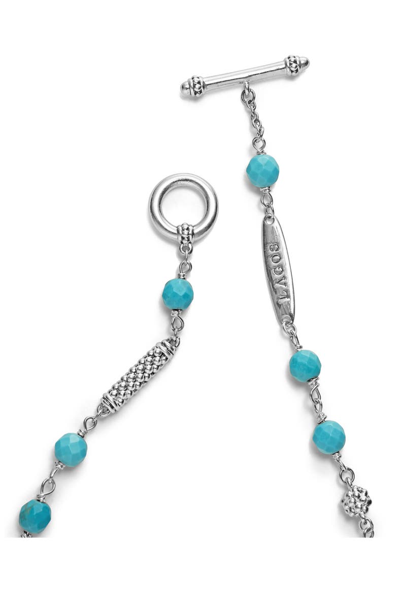 Caviar Icon Beaded Turquoise Toggle Bracelet, Alternate, color, TURQUOISE