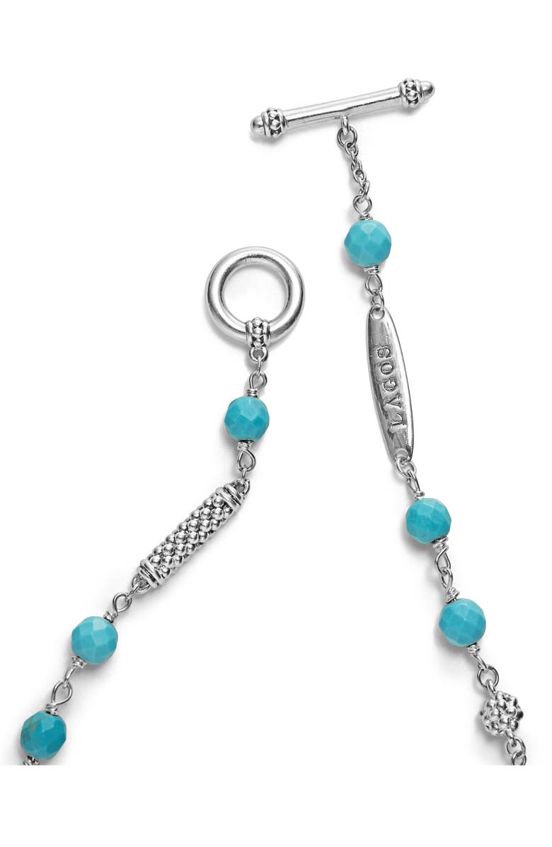 LAGOS Caviar Icon Beaded Turquoise Toggle Bracelet, Alternate, color, 