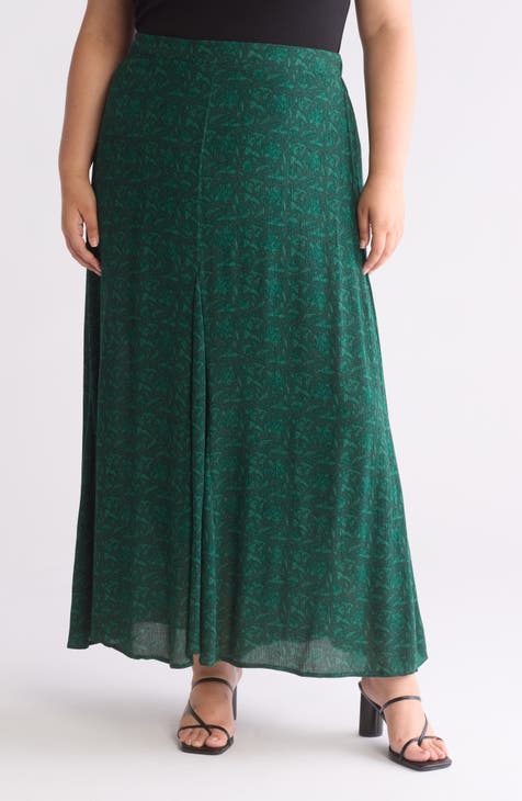 Godet Maxi Skirt (Plus)