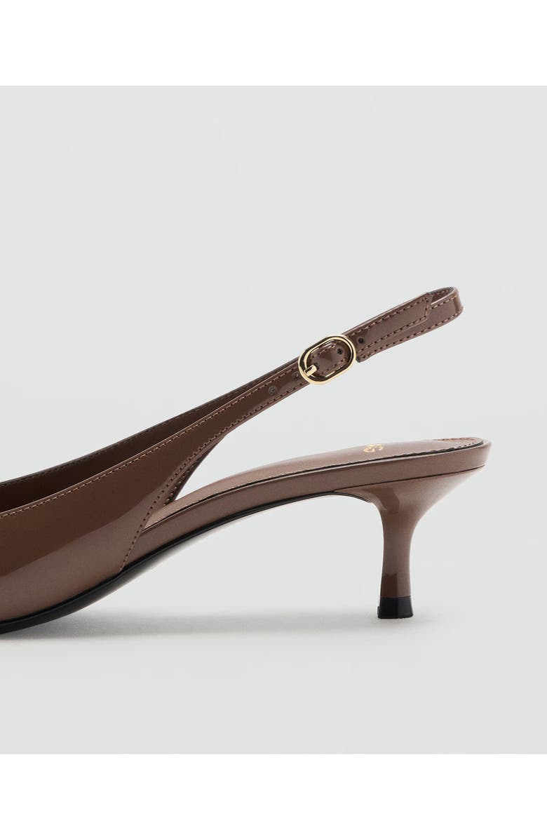 MANGO Mona Slingback Pump, Alternate, color, Chocolate