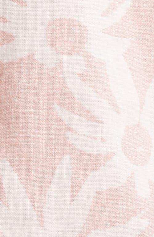 Rails Carson Short Sleeve Stretch Linen Blend Button-up Shirt In Perennial Pink