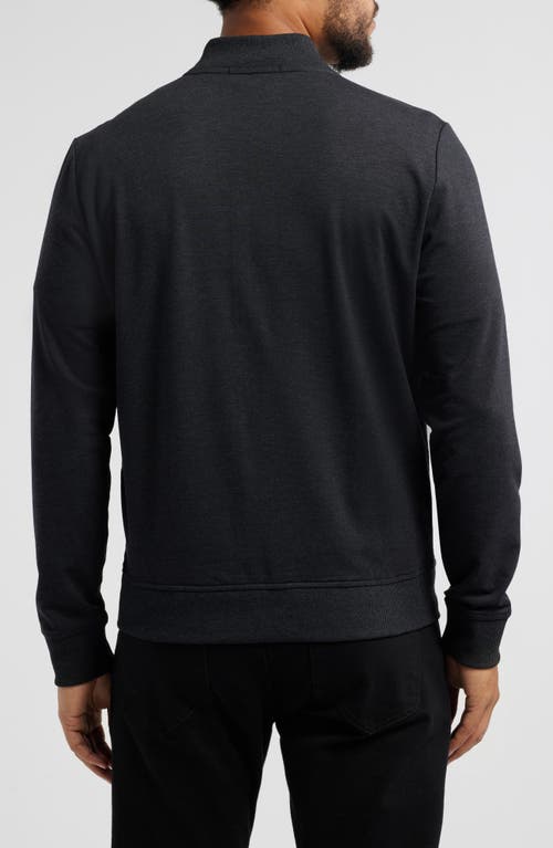 Robert Barakett Halton Melangé Stretch Full Zip Jacket In Black