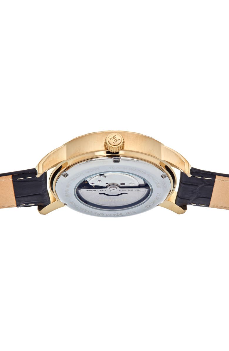 Heritor Automatic Protégé Leather-Band Watch w/Date, Alternate, color, 