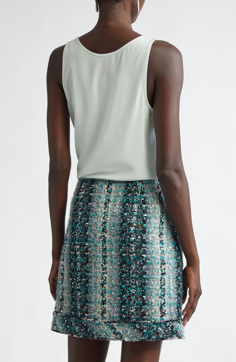 ST. JOHN Silk Crêpe de Chine Tank, Alternate, color, Eucalyptus