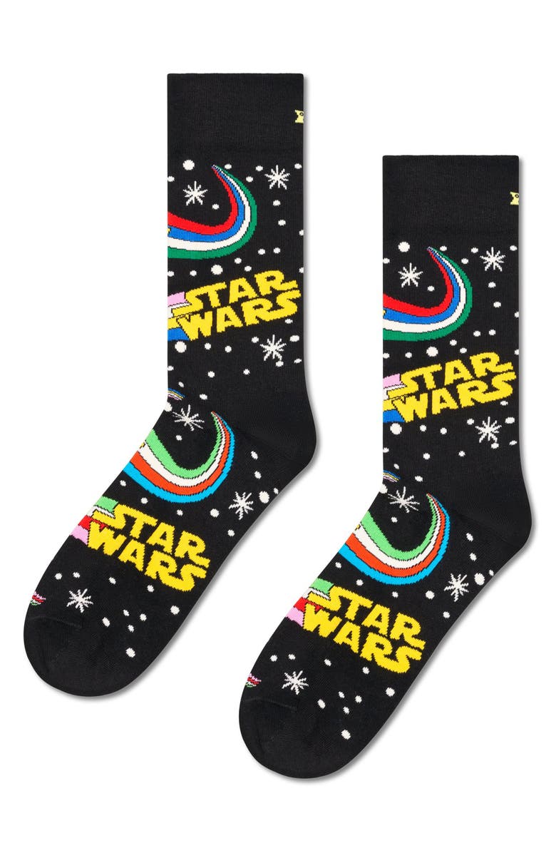 Happy Socks Assorted 3-Pack Star Wars Socks Gift Box, Alternate, color, Black