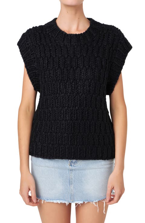 Chunky Cap Sleeve Sweater