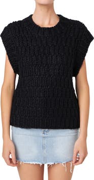 English Factory Chunky Cap Sleeve Sweater