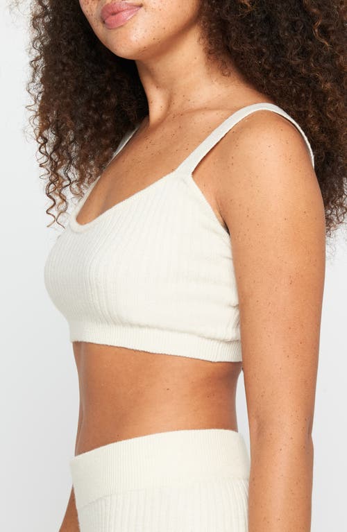 Spiritual Gangster Sofia Ribbed Sweater Bralette In White
