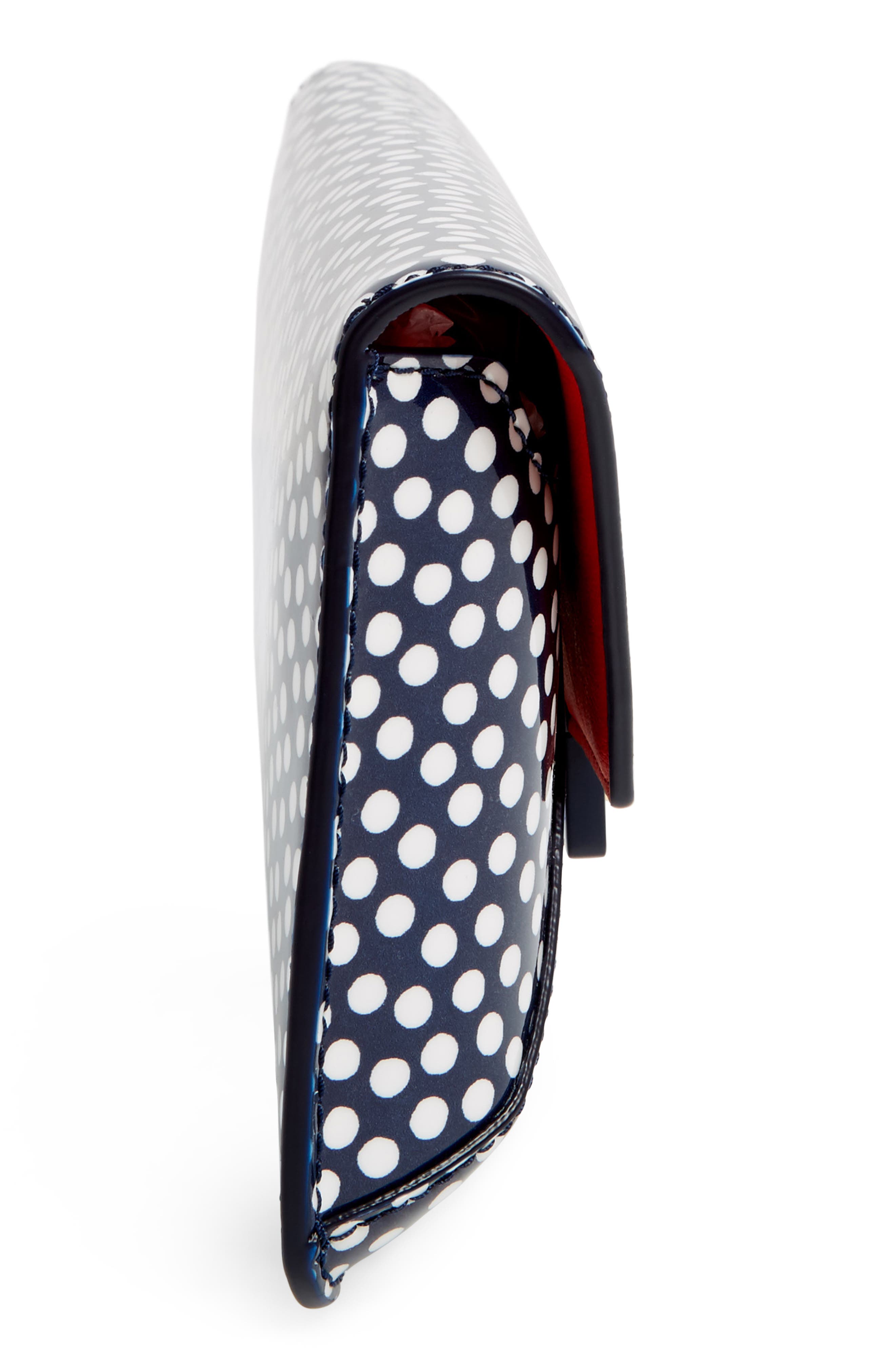 Tory Burch Gigi Print Leather Clutch, Alternate, color, 