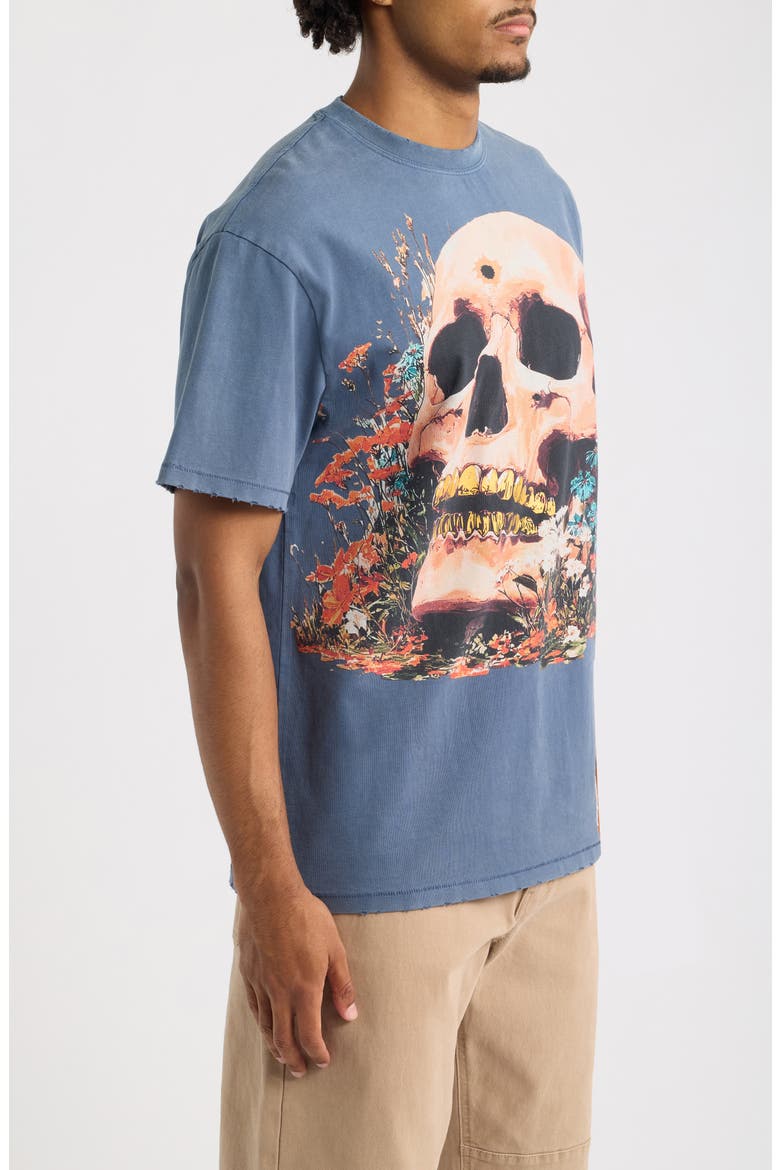 Bloom Relic Oversize Cotton Graphic T-Shirt, Alternate, color, NAVY