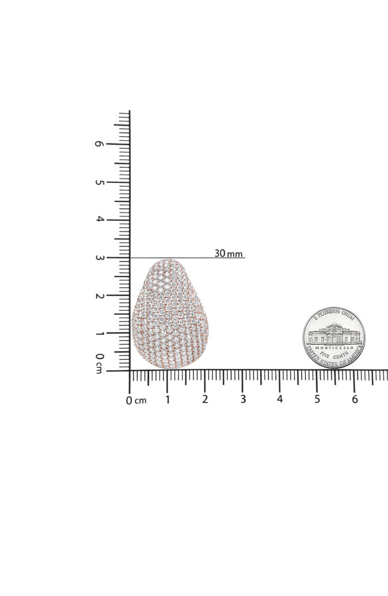 Haus of Brilliance 18K Rose Gold 13 1/5 Cttw Diamond Sculptural Design Earrings, Alternate, color, Pink