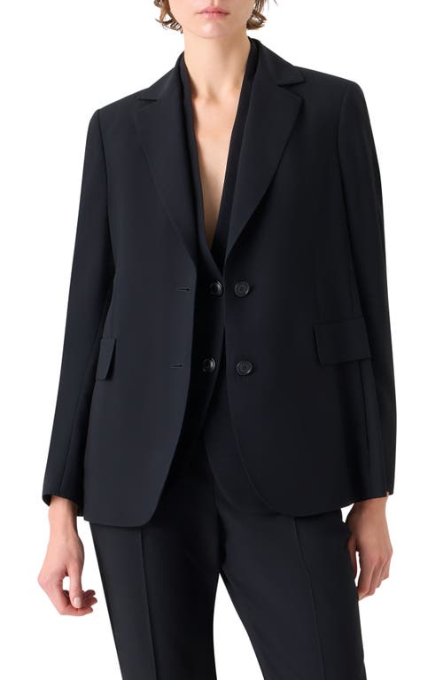 Akris Malik Wool Blend Jacket in Black at Nordstrom, Size 6