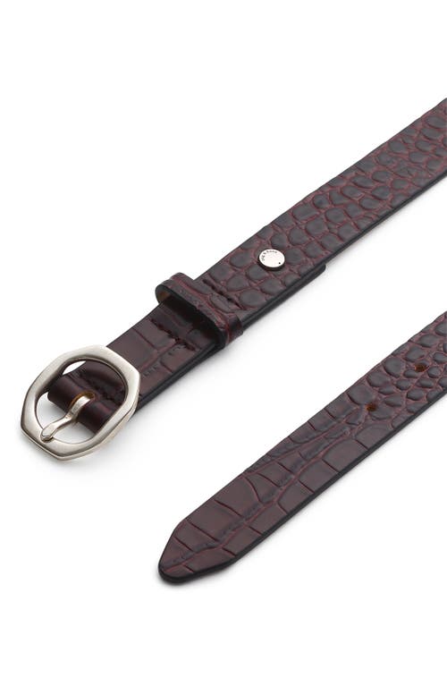 Rag & Bone Audrey Slim Leather Belt In Brown