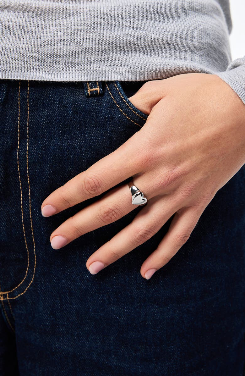 Ana Luisa Heart Ring - Isla Silver, Alternate, color, Silver