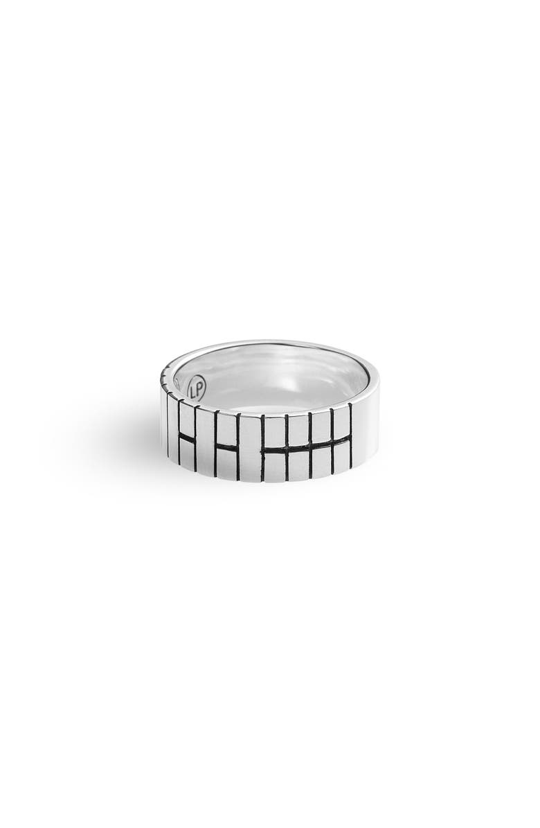 LOUPN Korean Trigram Ring, Main, color, Silver