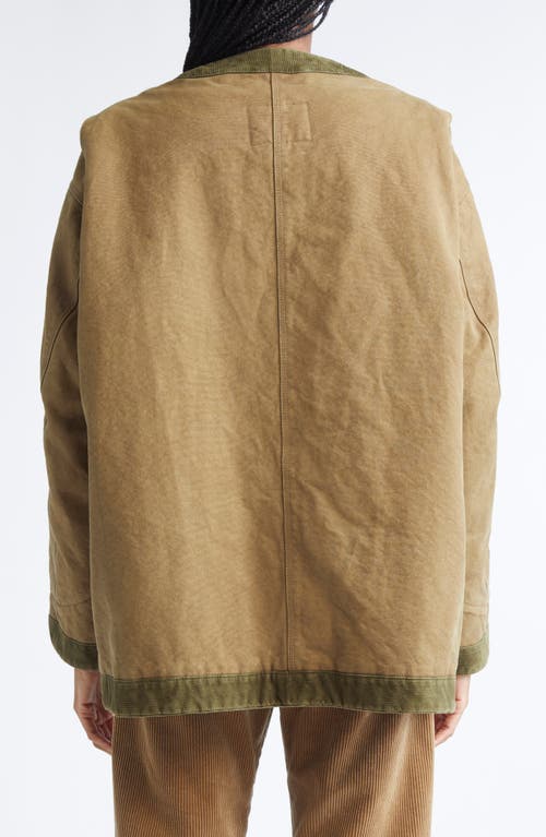 R13 Corduroy Trimmed Chore Jacket In Green
