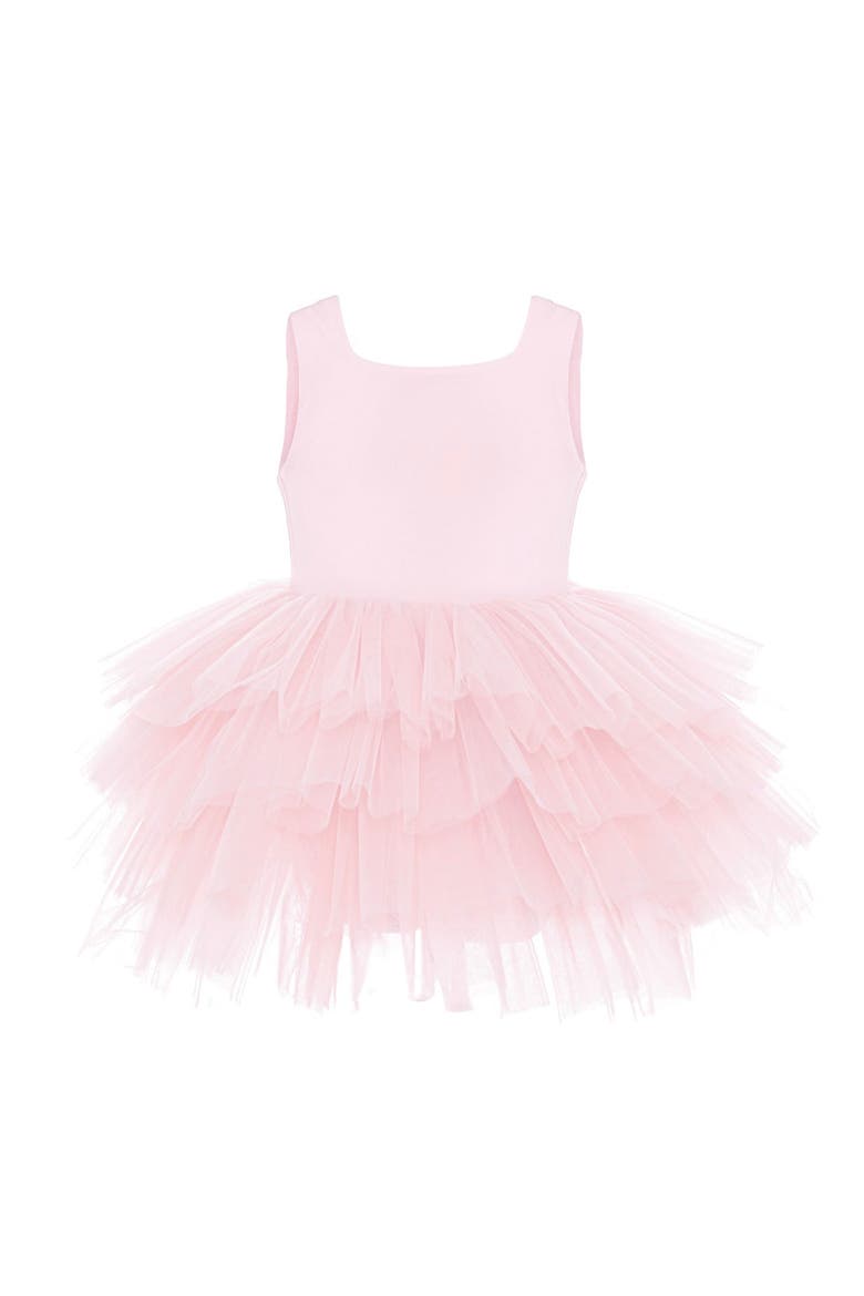 Roses Sleeveless Fluffy Tutu Dress, Alternate, color, Pink Rose