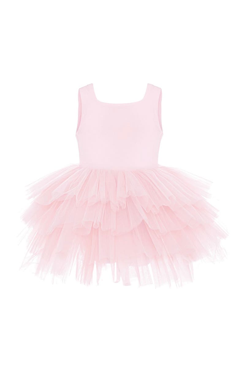 Mini Celebrities Roses Sleeveless Fluffy Tutu Dress, Alternate, color, Pink Rose
